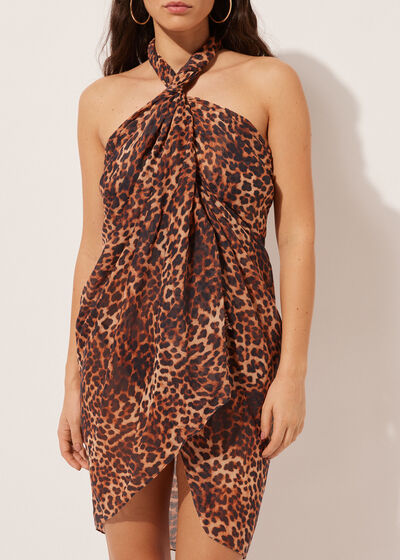 Long Tropical Print Sarong