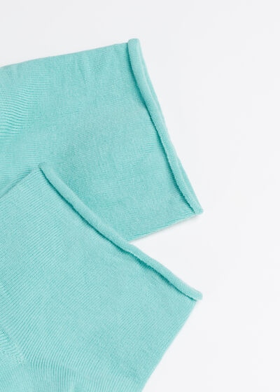 Cuffless Short Socks in Cotton