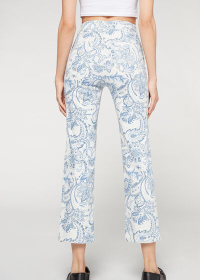 Cropped Flared High Waist Jeans
