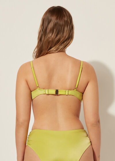 Balconette Swimsuit Top Shiny Satin