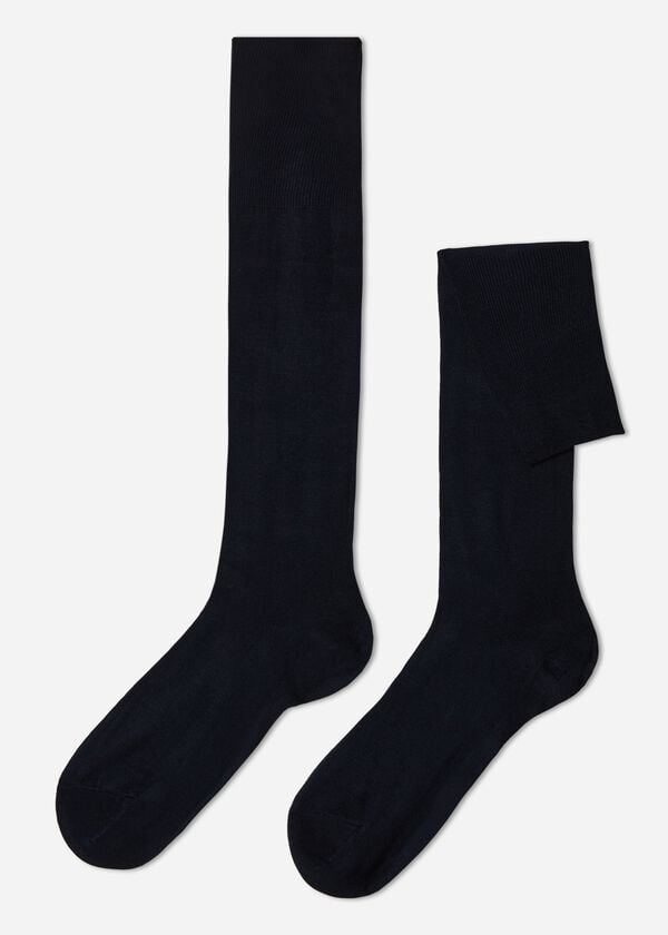 Dlouhé pánské ponožky s kašmírem