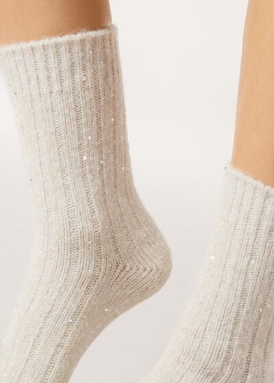 Micro Sequinned Socks