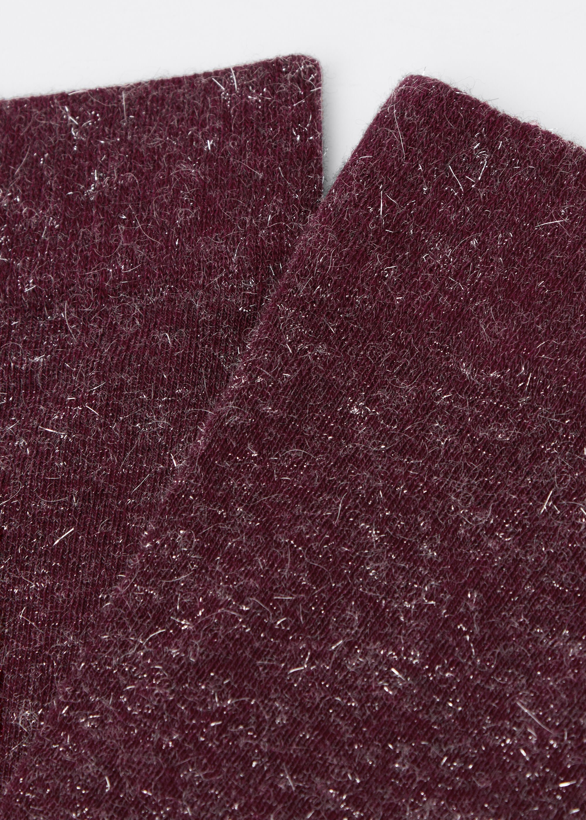 Höga strumpor med kashmir och glitter