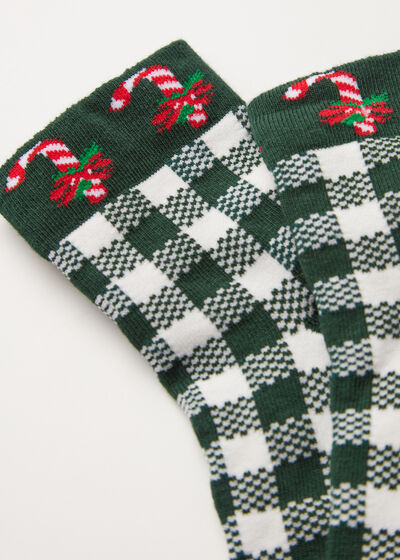Dječje kratke čarape s božićnim uzorkom za cijelu obitelj