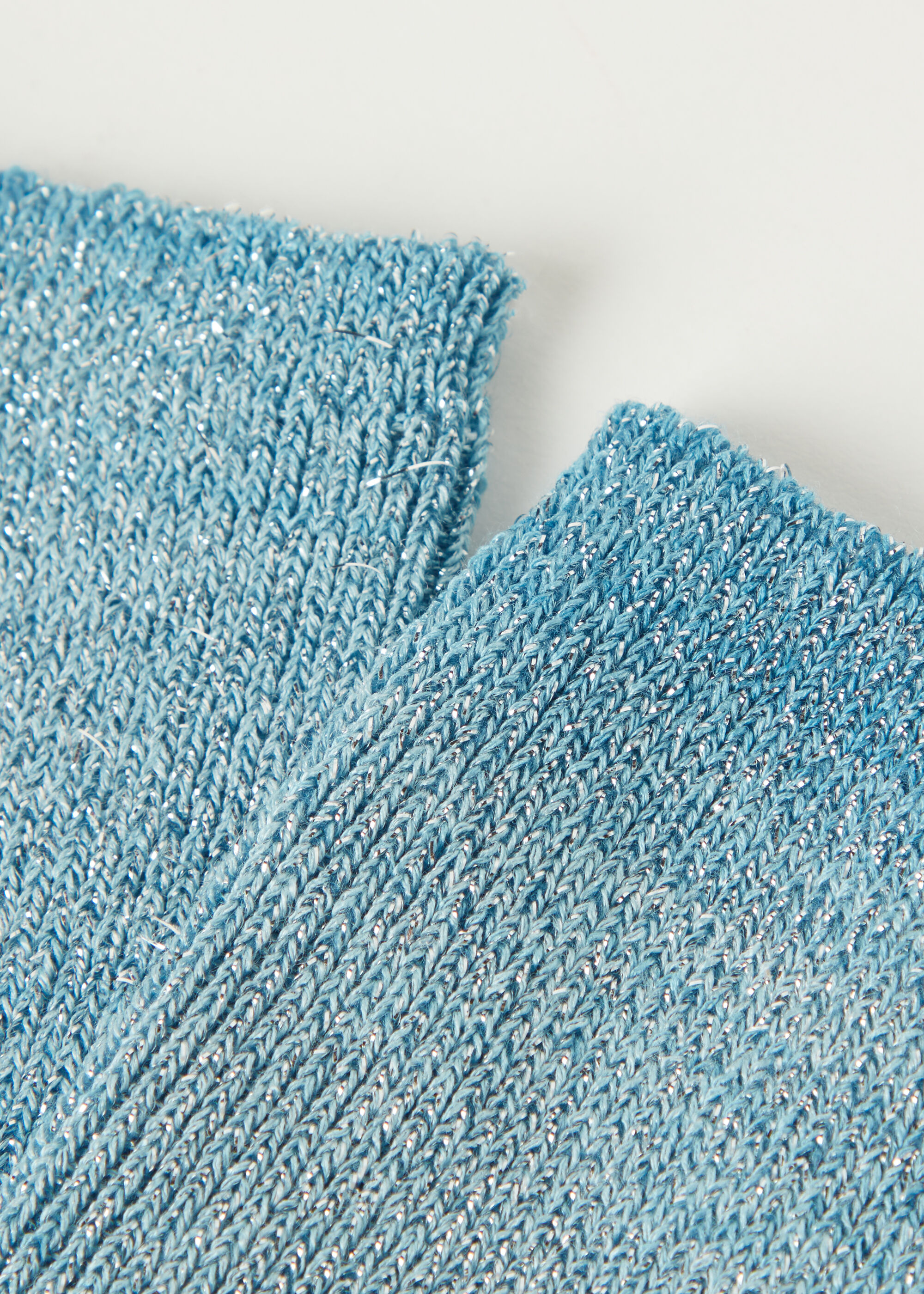 Ombre Stripe and Glitter Short Socks