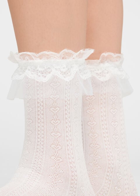 Oktoberfest-Damensocken mit romantischer Applikation