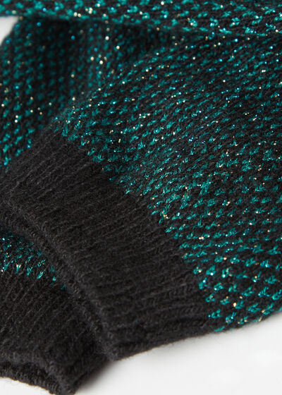 Glitter Long Socks with Cashmere