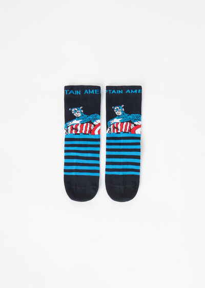 Kids’ Marvel Superhero Striped Short Socks