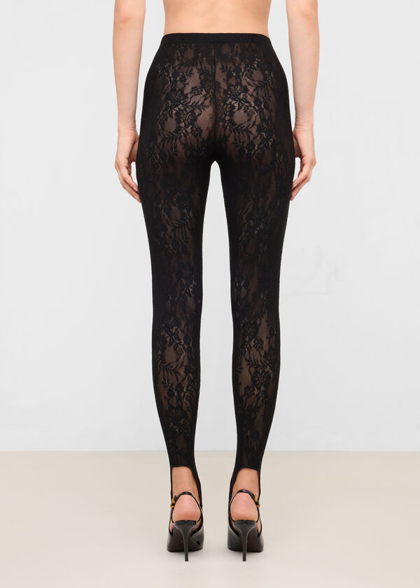 Lace Leggings with Stirrups