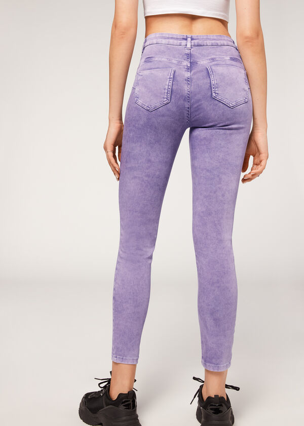 Jean skinny push-up délavé