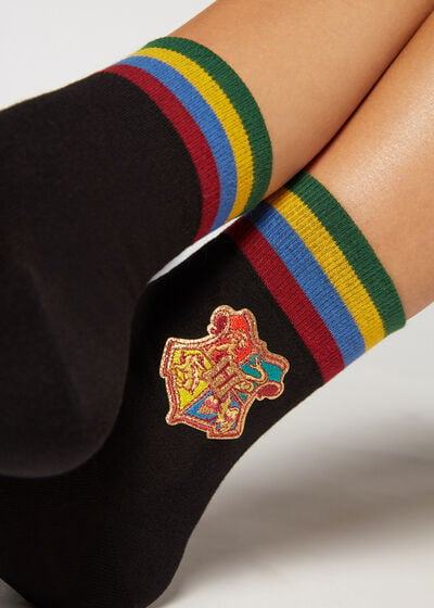 Kurze Socken mit Harry Potter Wappen-Applikation