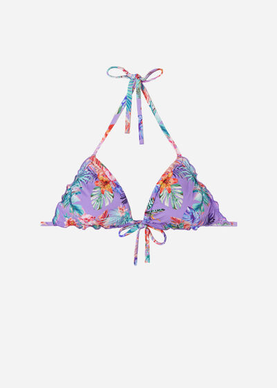 Lightly Padded Triangle Bikini Top Fairy Jungle