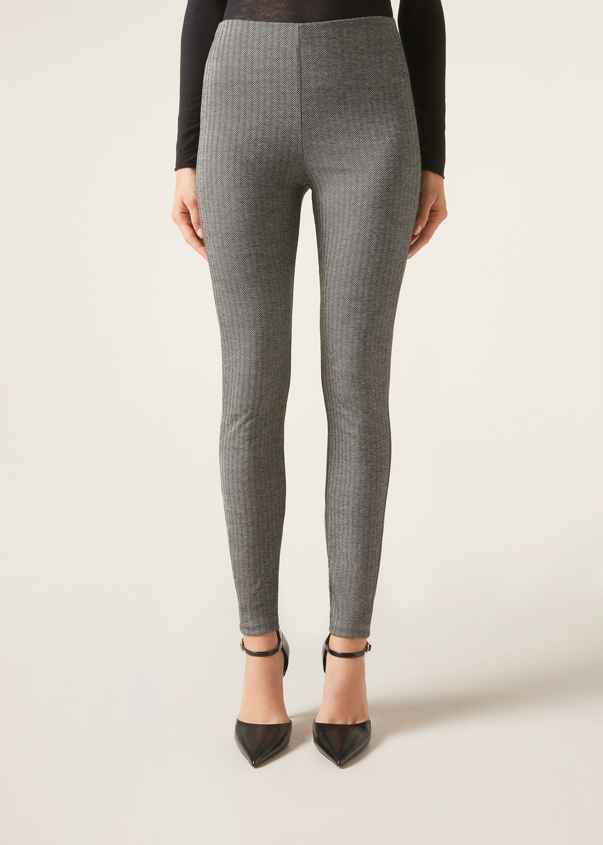 Leggings ajustados en punto de espiga