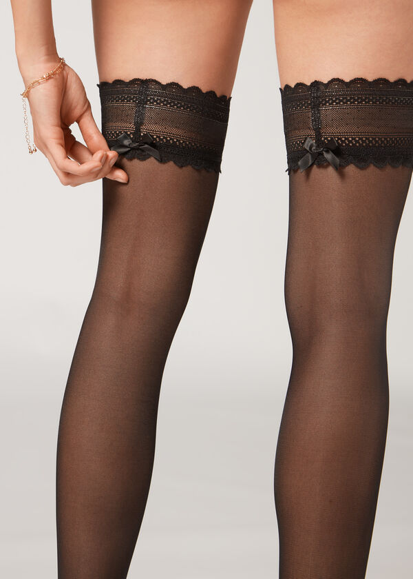 40 Denier Lace Sheer Hold-ups