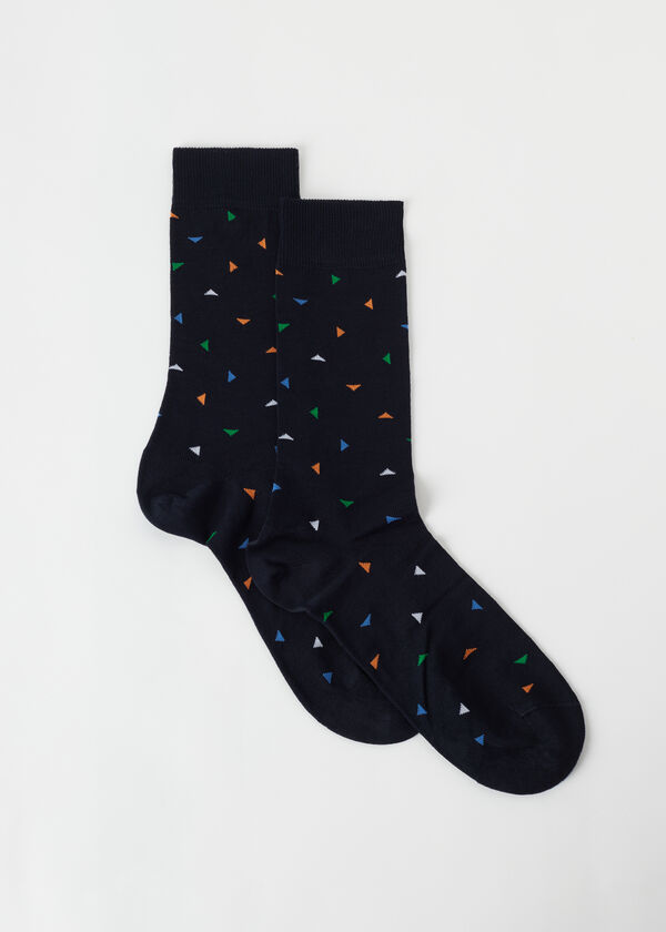 Men’s Triangle Pattern Crew Socks