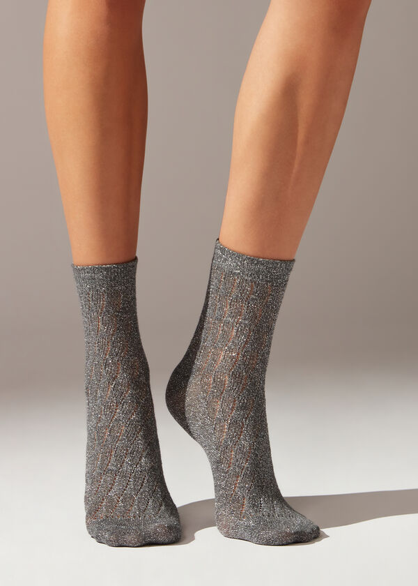 Chaussettes Courtes Maille Ajourée avec Paillettes - Chaussettes basses -  Calzedonia