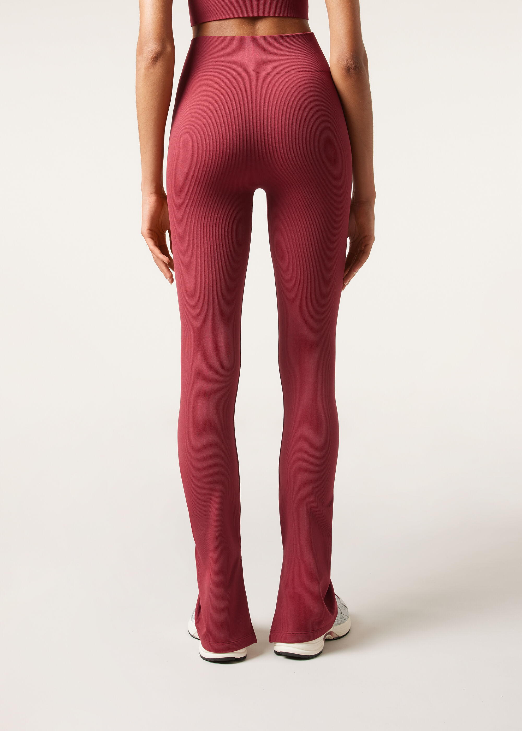 Flared Leggings with Side Slits