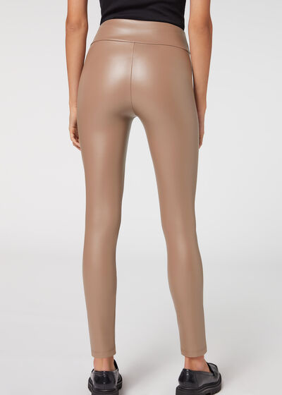 Thermal Leather Effect Leggings