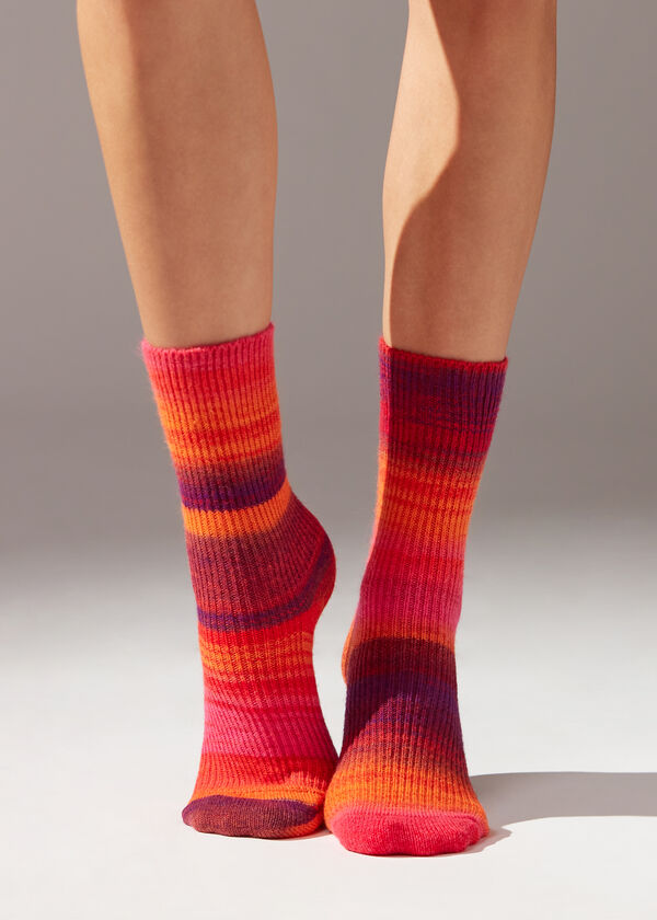 Calcetines Cortos de Rayas de Colores de Hombre - Calcetines cortos -  Calzedonia
