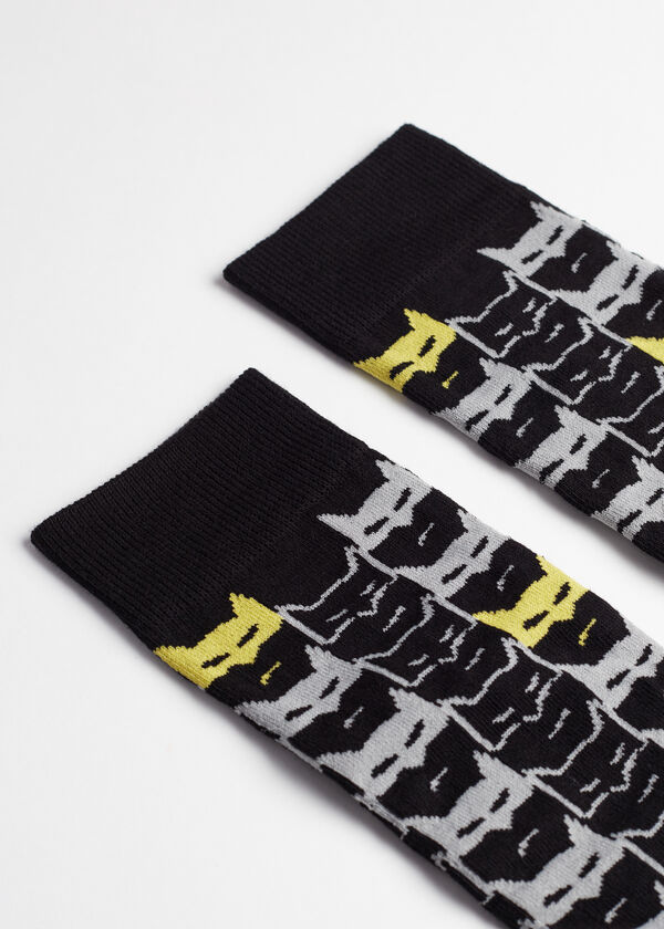 Men’s Digital Batman Print Short Socks