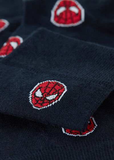 Chaussettes Courtes Spiderman Sur l’Ensemble pour Homme