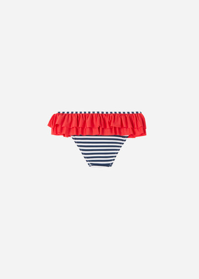 Cueca de Banho para Menina Sailor Stripes