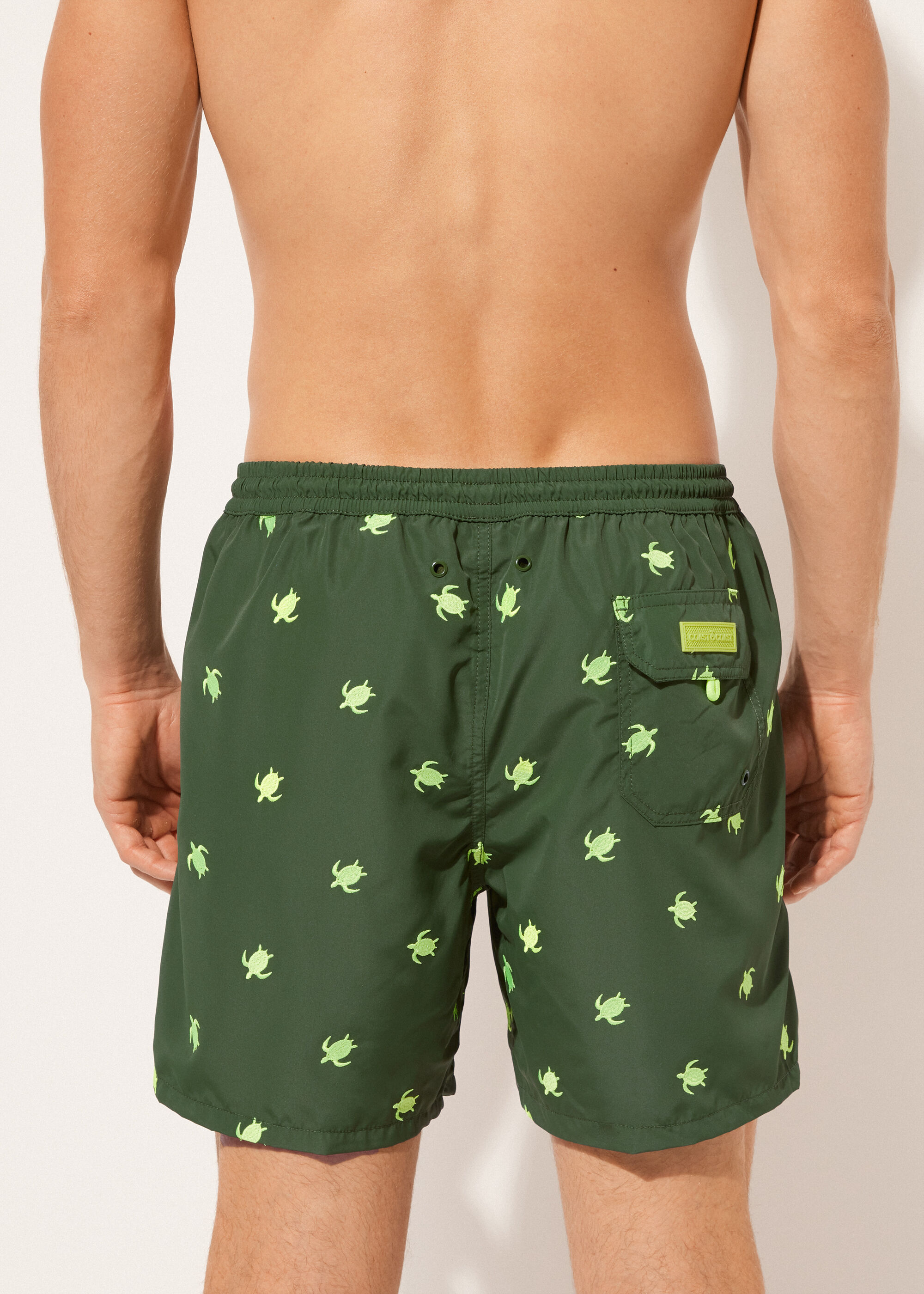 Men’s Patterned Boxer Swim Shorts Formentera