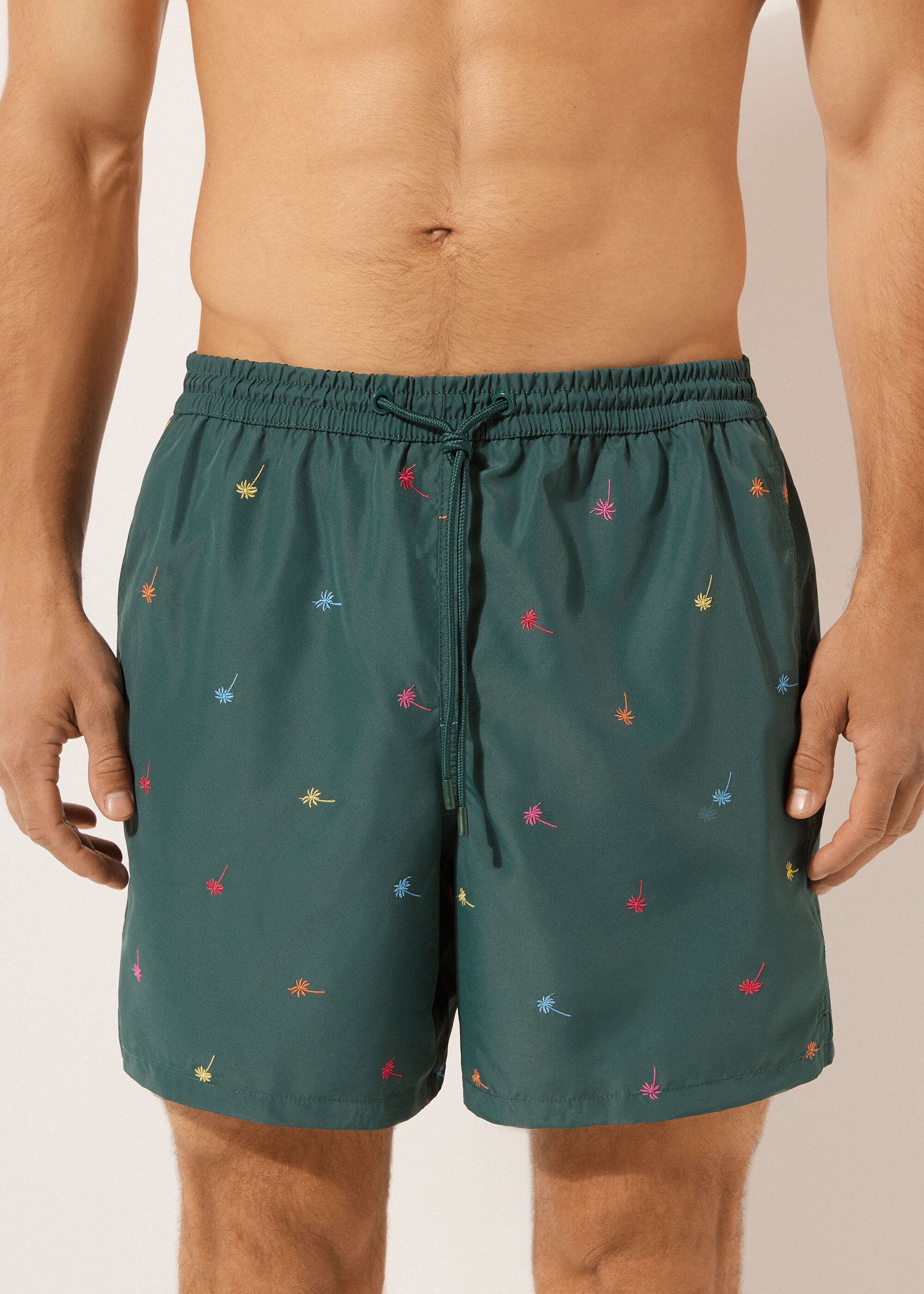 Men’s Patterned Boxer Swim Shorts Formentera