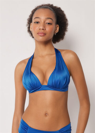 Bikini Tri&aacute;ngulo Relleno Gradual Shiny Satin