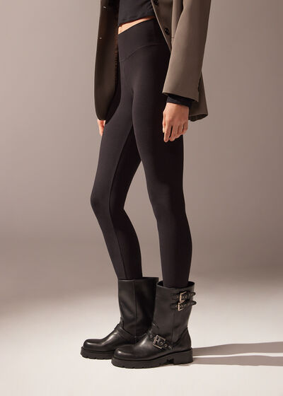 Legging Opaque Thermique en Coton