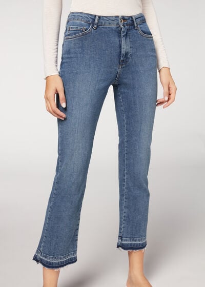 Cropped trapez jeans