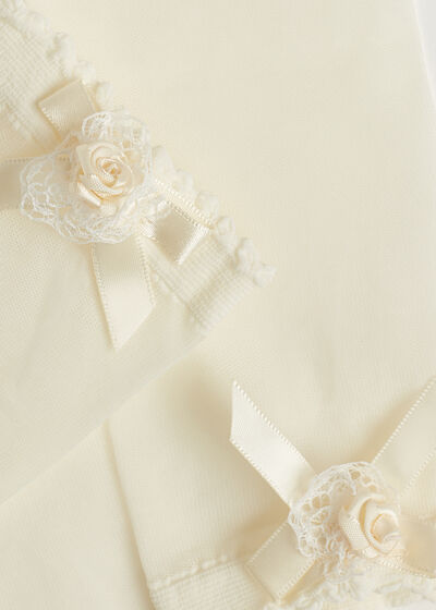 Chaussettes Basses Fille avec Petite Rose