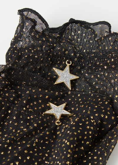 Calcetines Cortos en Tul Glitter con Charm de Estrella
