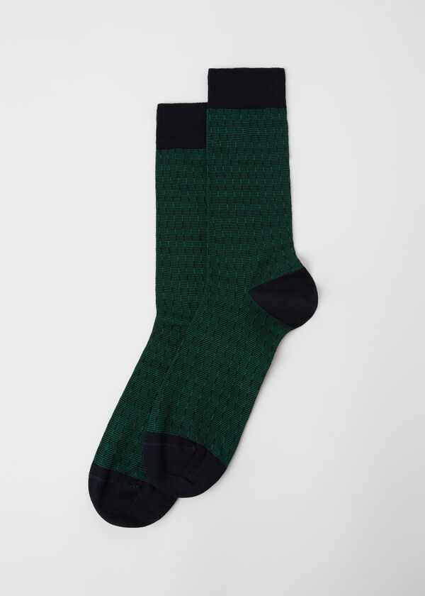 Men’s Geometric Design Crew Socks