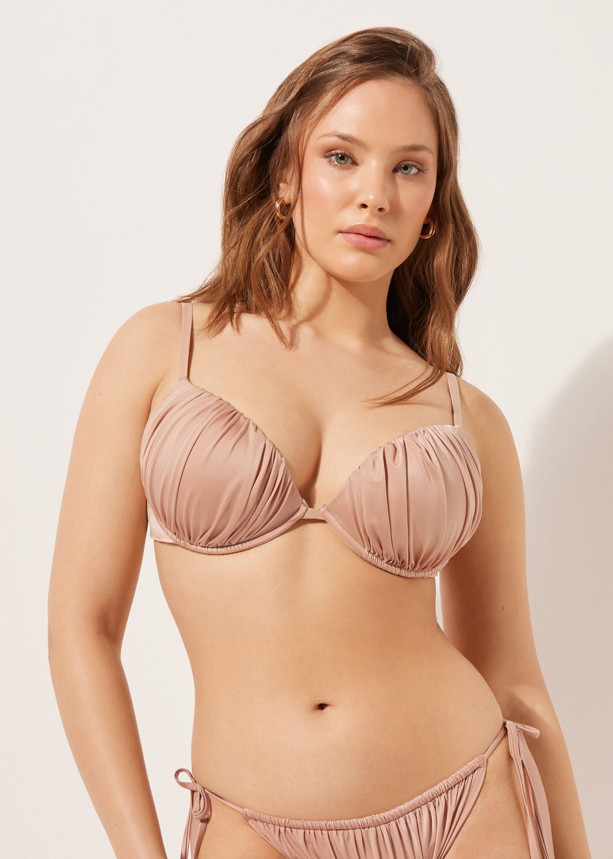 Push-up Bikini Shiny Satin
