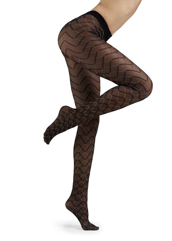 Diamond-patterned sheer tights - Calzedonia