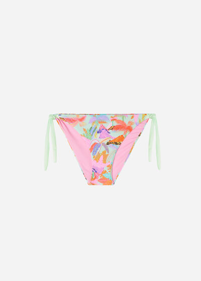 Lövfärgad bikinitrosa med knytband Tahiti