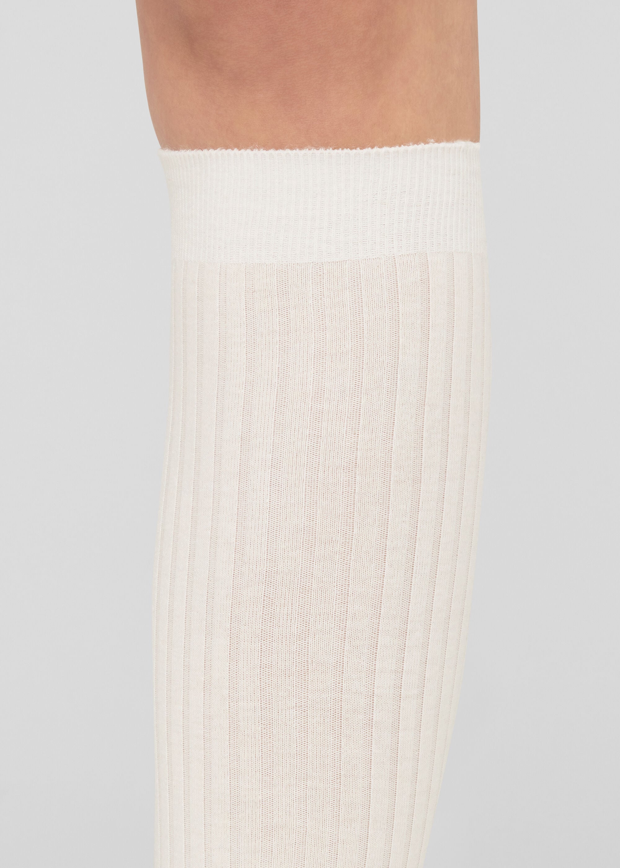Ribbed Cashmere Long Socks