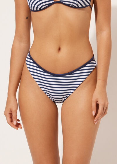 Brazilian Bikini Bottoms Nautical Stripes