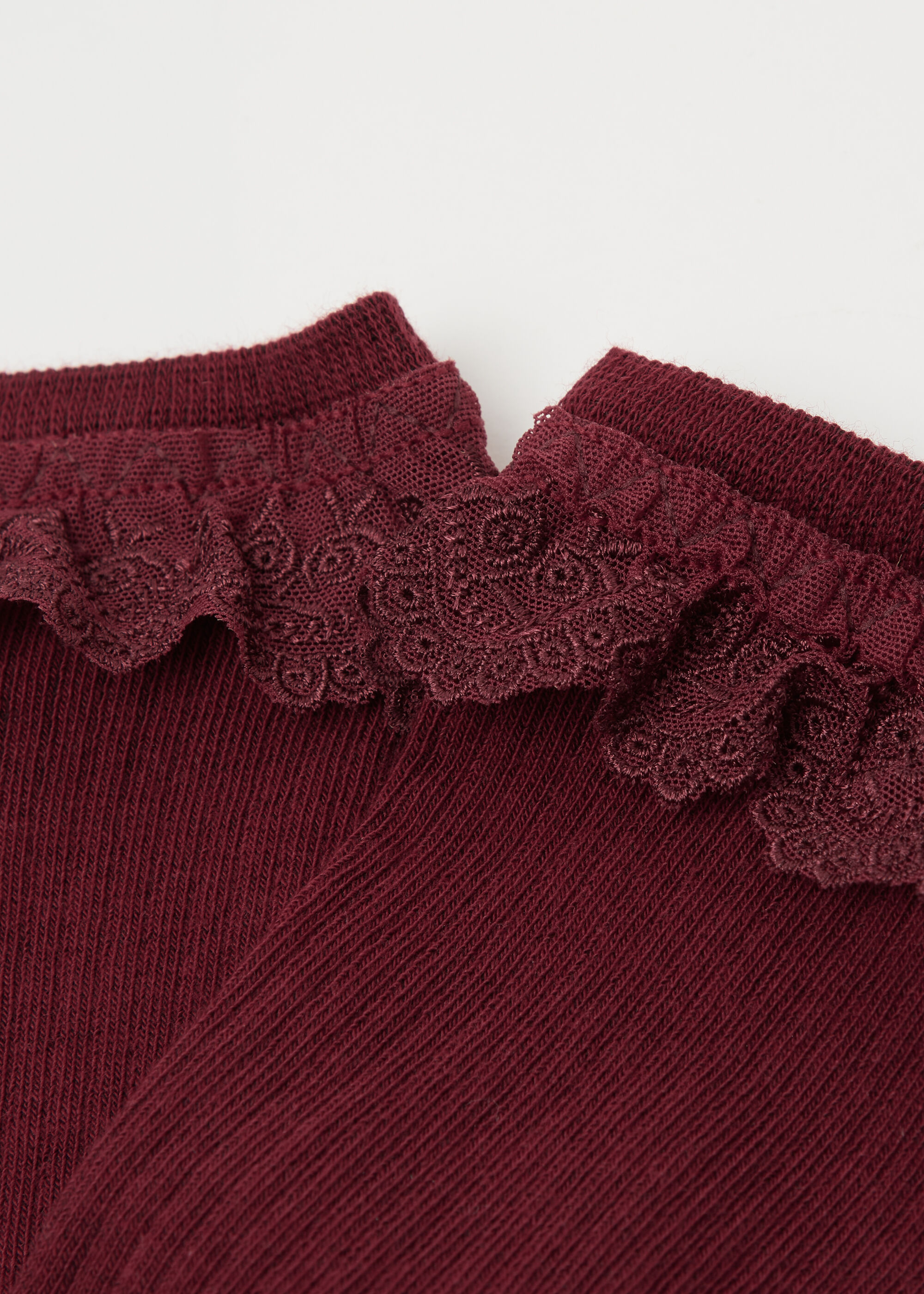 Chaussettes avec ruché en dentelle