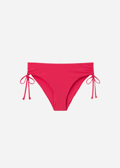 Drawstring High-Waisted Bikini Bottoms Indonesia