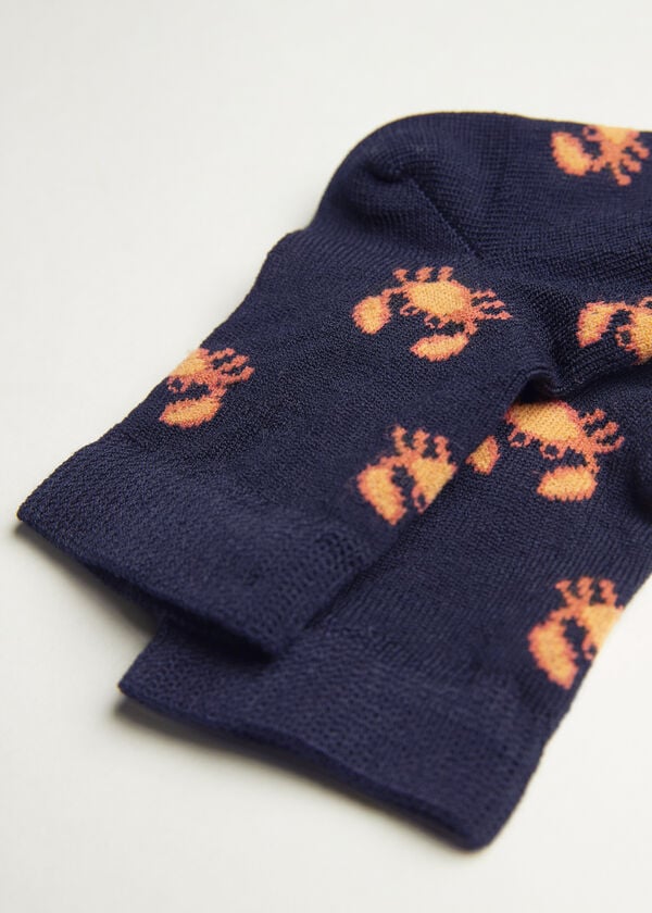 Krátké ponožky s celoplošným vzorem dětské