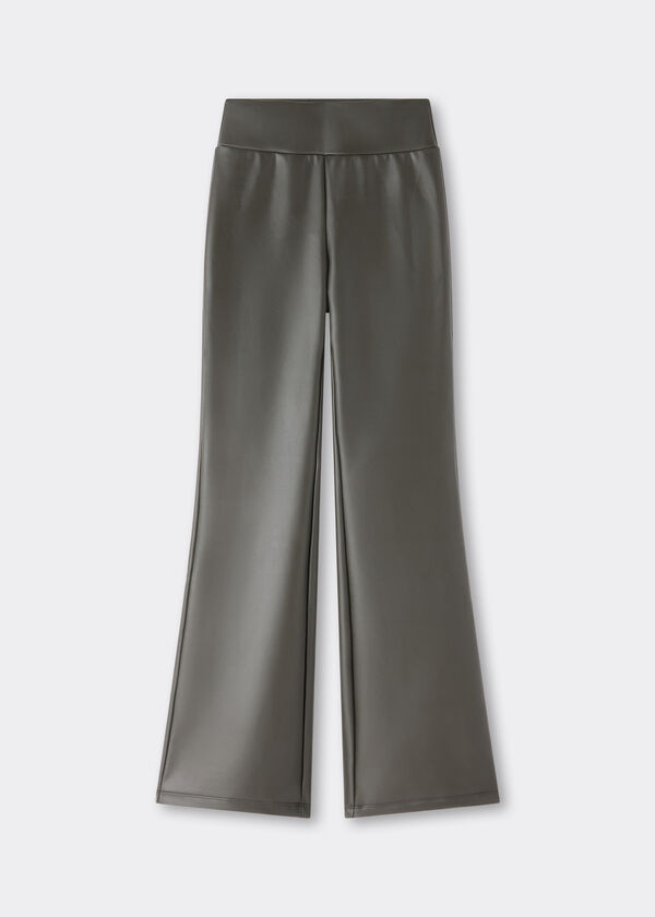 Thermal Leather-Look Trousers