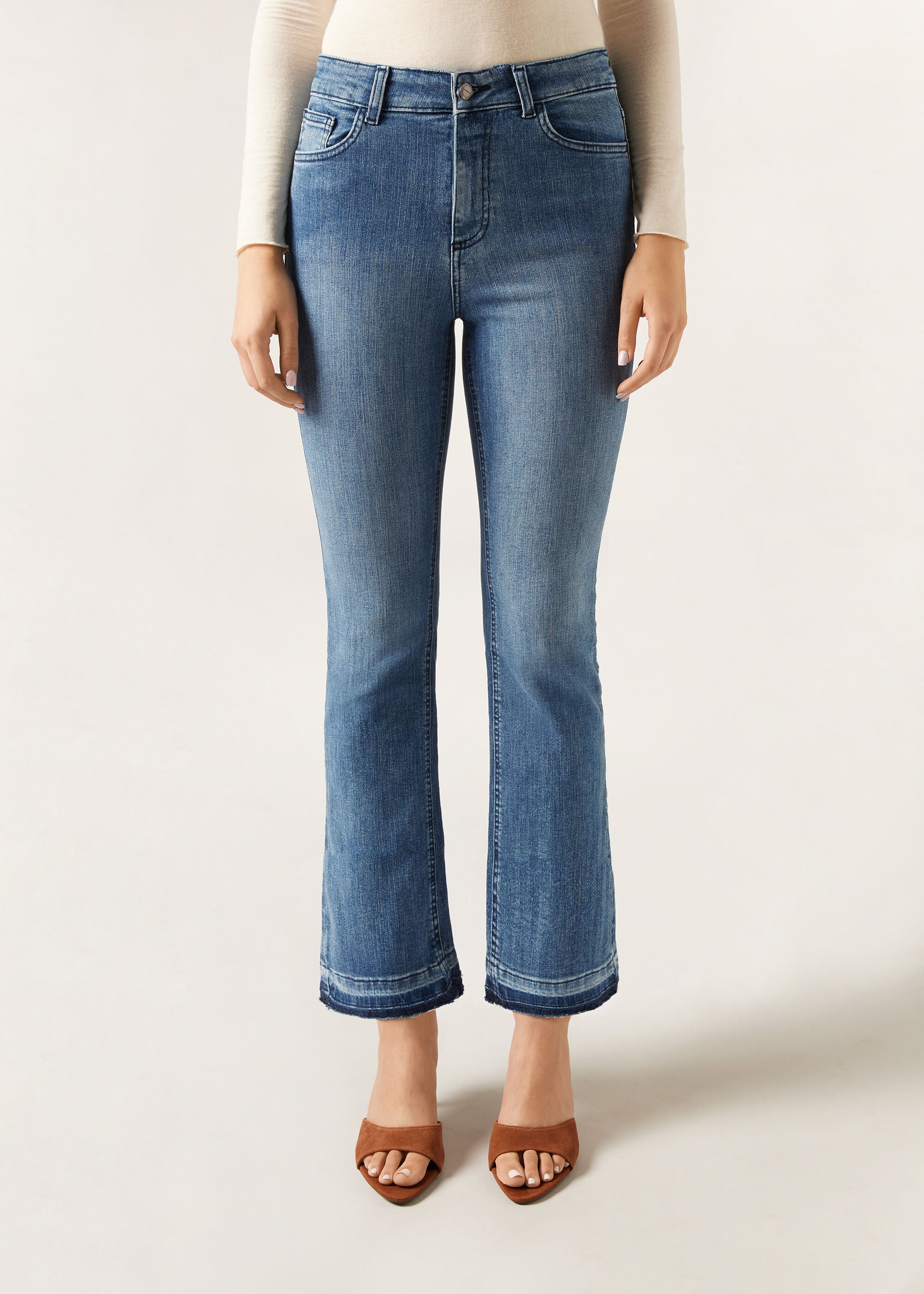 Jeans a Zampa Cropped