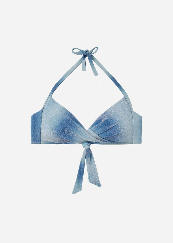 Graduated Padded Triangle Bikini Top Colorful Shades