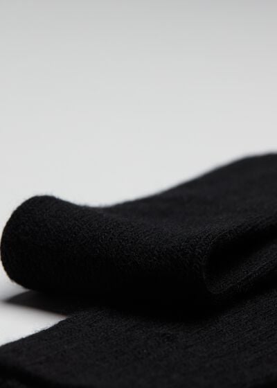 Pánske dlhé vrúbkované ponožky z vlny a kašmíru