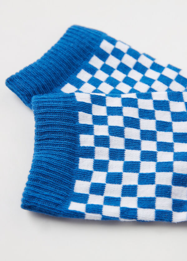 Check Pattern Short Socks