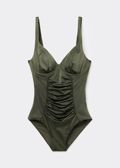 Kostium jednoczęściowy wyszczuplający Shiny Satin