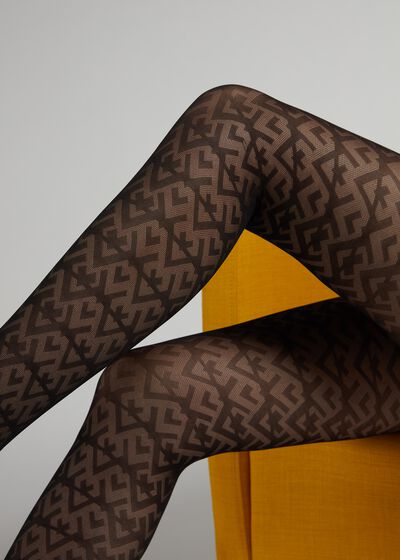 Geometric tulle effect tights