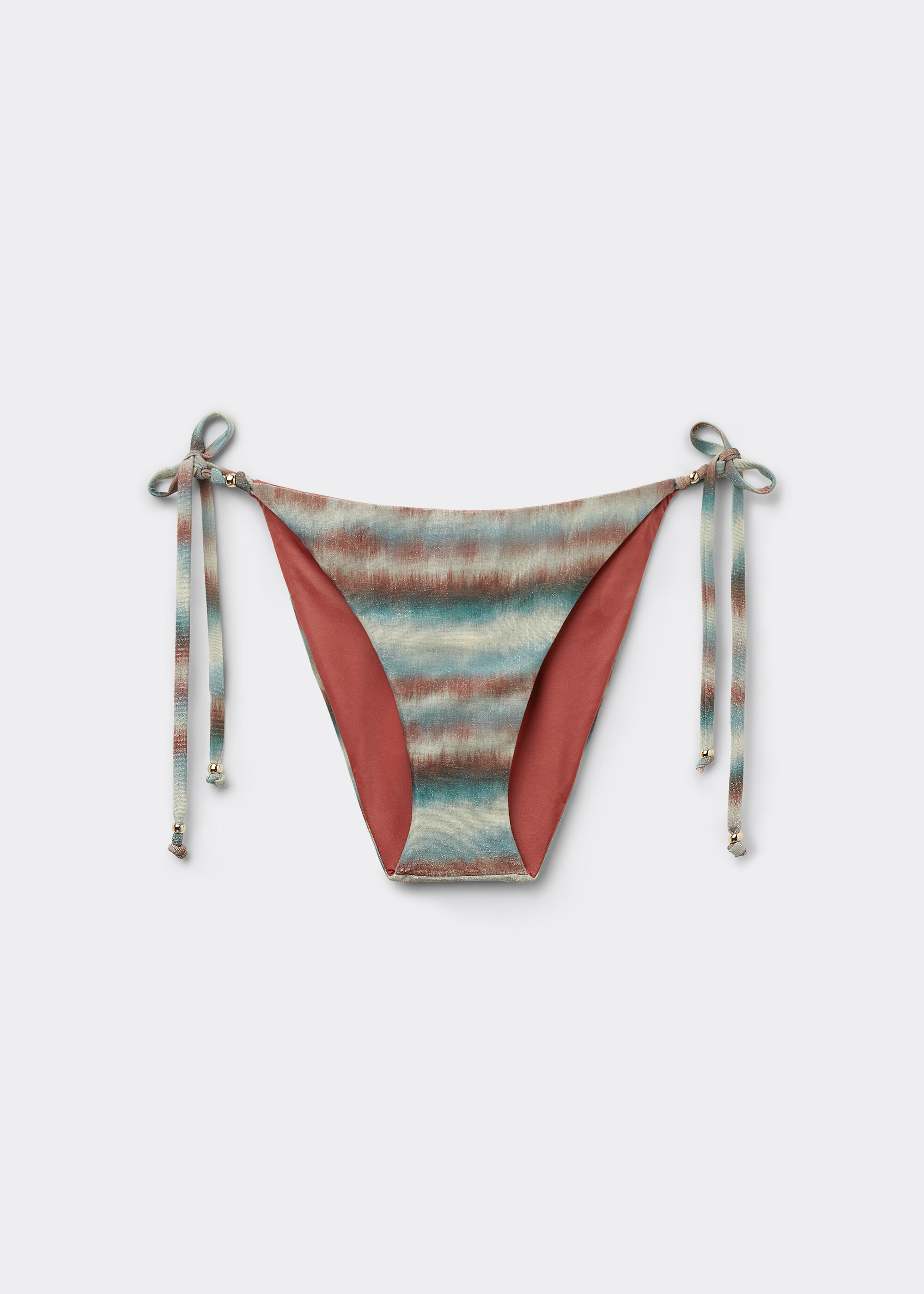 Bas de maillot à lanières Glittery Tie-Dye